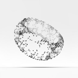 torus molecular lattice connection structure vector image
