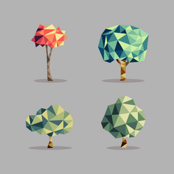 Triangle abstract tree set vector