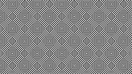 abstract hexagonal optical pattern in black vector image