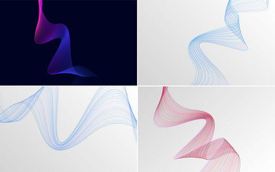 collection of geometric minimal lines pattern set vector image