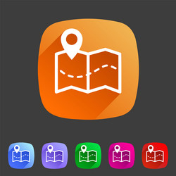 map location pointer icon flat web sign symbol vector image
