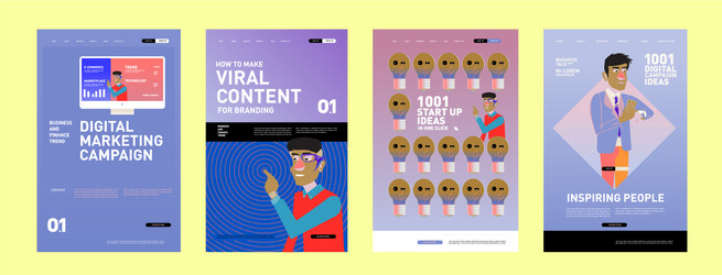 presentation and website interface layout design vector