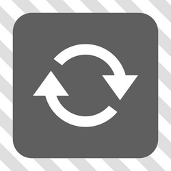 refresh rounded square button vector