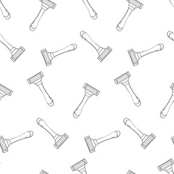 Safety manual shaving razor silhouette Royalty Free Vector