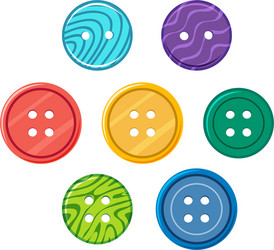 Set colorful buttons on white background vector