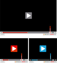 Web Video Player Interface vector image