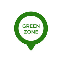 green zone location icon showing circular pointer vector image