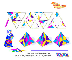 logic game for the smartest can you color vector image