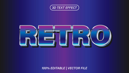 Retro editable text effect template 80s eps vector