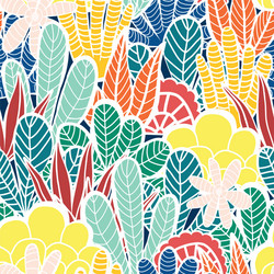 Abstract Plants Seamless Pattern vector image