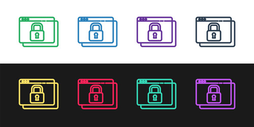 set line secure your site with https ssl icon vector image