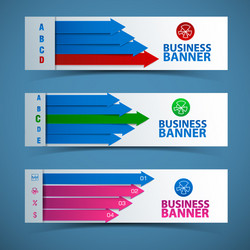 Abstract business banners set vector