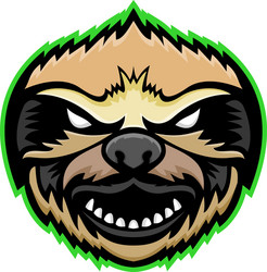 Angry Sloth Mascot Icon Vector Image