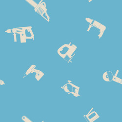 seamless background with power tools icons vector image