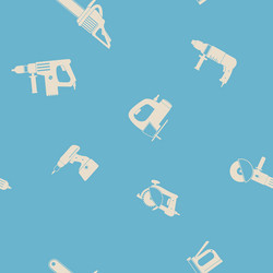 Seamless background with power tools icons vector