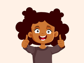 smiling girl making approval like hand gesture Vector Image