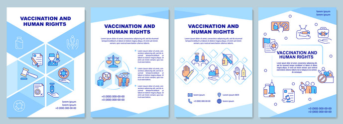 vaccination and human rights brochure template vector