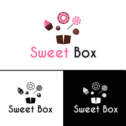 sweetshop confectionary cake store donuts desserts vector