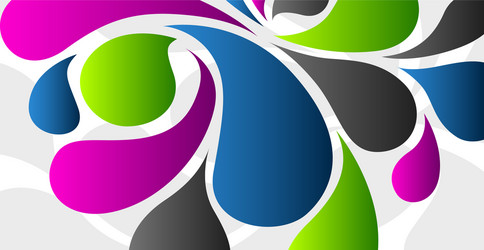 abstract multicolored gradient shapes template vector image