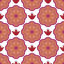 Pattern maroon flowers vector