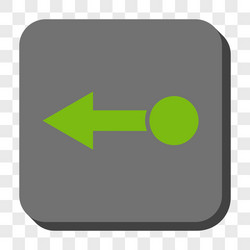 Pull left rounded square button vector