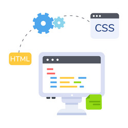 software programming vector image