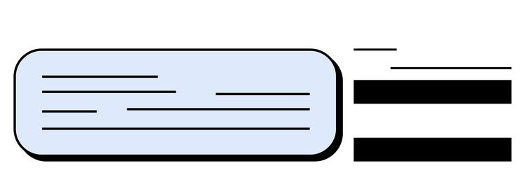 textbox and progress indicators representing data vector image