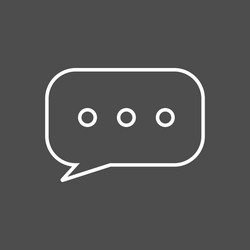 Chat or text messaging bubbles with dots line art vector