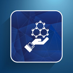 Checkmark on hand web icon design vector