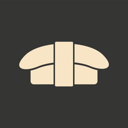 Flat with shadow icon and mobile application sushi vector