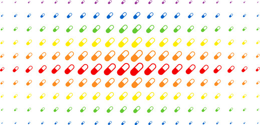 Medication granule spectrum halftone array vector