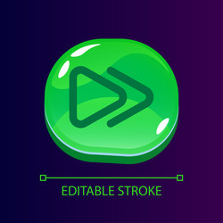 multimedia control glossy ui button with linear vector image