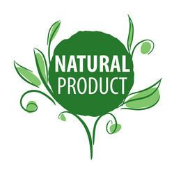 Organic Plant Logo - Green Leaves vector