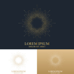 geometric abstract round form with connected line vector image