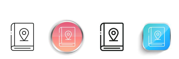 guide icon thin linear regular and button style vector image