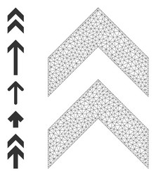 web network shift up icon with simple glyphs vector image