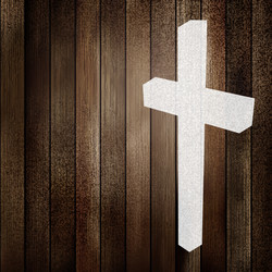 Wooden Cross Background Vector Image