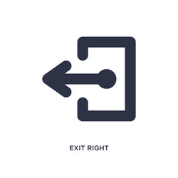 exit right icon on white background simple vector image