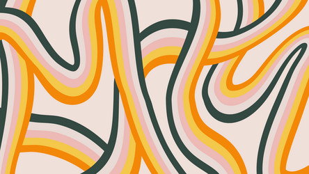 groovy abstract pattern with tangled loops vector image