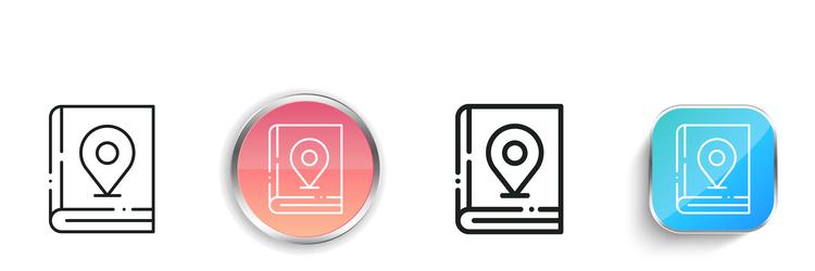 guide icon thin linear regular and button style vector image