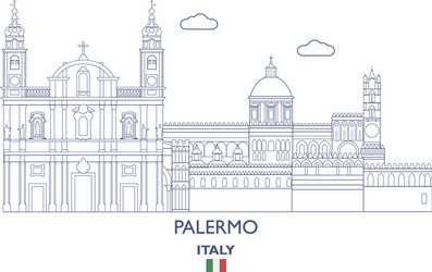 palermo city skyline vector