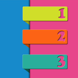 3d pointers for first second and third place vector image