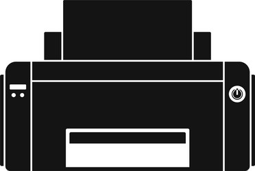Black ink printer icon flat style Royalty Free Vector Image