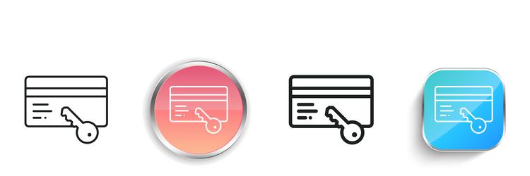 credit card icon thin linear regular and button vector image