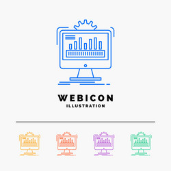 dashboard admin monitor monitoring processing 5 vector image