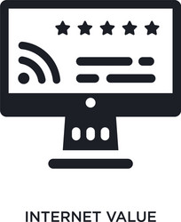 internet value isolated icon simple element from vector image