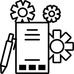 reports with digital objects in white background vector image