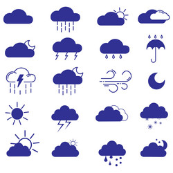 clouds icons set of in different form vector image