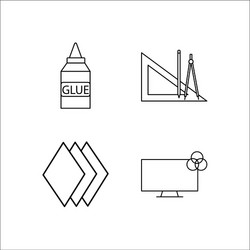 Design and studio simple linear icon setsimple vector