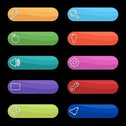 Modern Web Buttons with Icons vector image